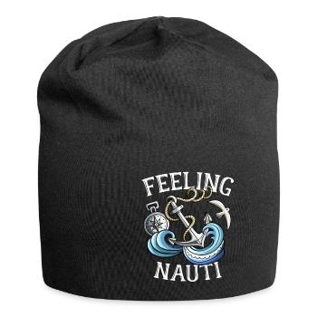 Cadeau de régate de belles vagues de la mer marin - Bonnet en jersey - noir - Devant