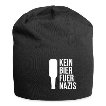 Pas de bière pour les nazis | Antiracisme, contre la loi - Bonnet en jersey - noir - Devant