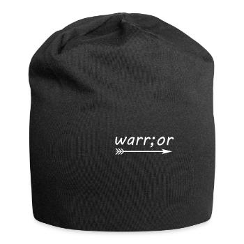 Mentale Heilung Depression Aufmunterung - Jersey-Beanie - Schwarz - Vorne