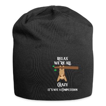 Sloth sloths - Sloth fan - Crazy - Jersey Beanie - black - Front