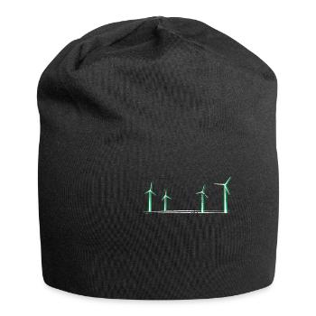 Windkraftanlagen-Energie - Jersey-Beanie - Schwarz - Vorne