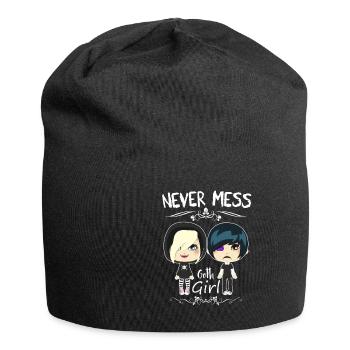 Gothic Girl - Jersey-Beanie - Schwarz - Vorne