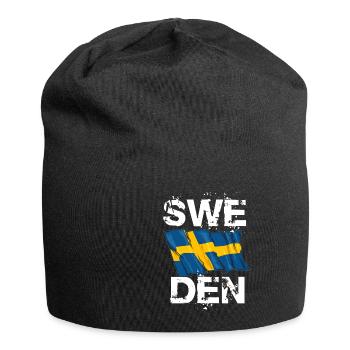 Schweden - Jersey-Beanie - Schwarz - Vorne