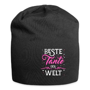 Beste Tante der Welt - Jersey-Beanie - Schwarz - Vorne