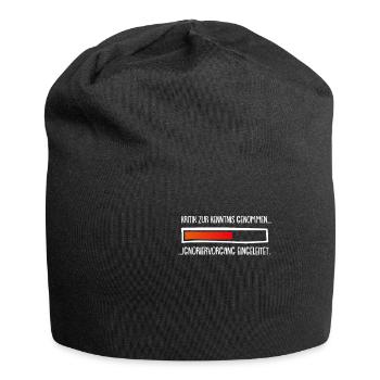 Kritik zur Kenntnis genommen Ignoriervorgang einge - Jersey-Beanie - Schwarz - Vorne