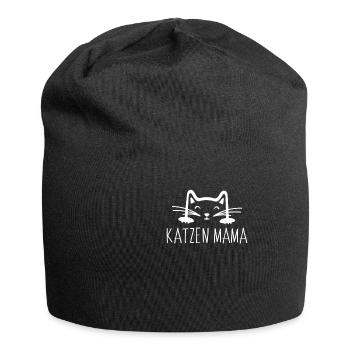 Katzen Mama Katze Karikatur Katzen Katze Kat - Jersey-Beanie - Schwarz - Vorne