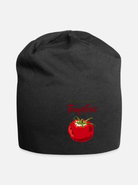 Ich liebe Tomaten - Jersey-Beanie - Schwarz