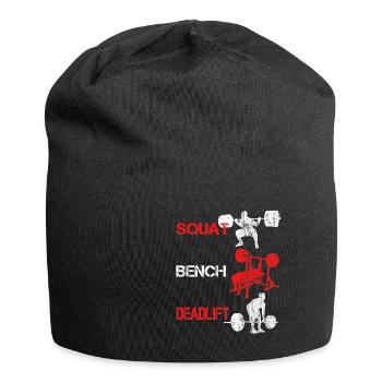 Squat Bench Deadlift - Bodybuilder Training - Jersey-Beanie - Schwarz - Vorne
