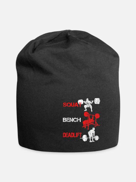 Squat Bench Deadlift - Bodybuilder Training - Jersey-Beanie - Schwarz
