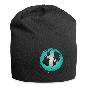 Poisson-carpe koï - Bonnet en jersey - noir - Devant