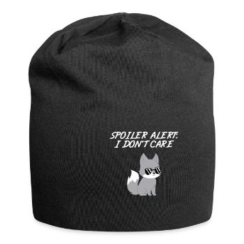 Wolf - Wölfe - Wolffan – Spoiler - Mir egal - Jersey-Beanie - Schwarz - Vorne