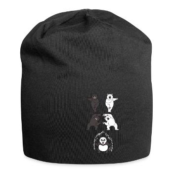 Panda Pandas Fusion Anime Kawaii Manga Gift - Jersey Beanie - black - Front
