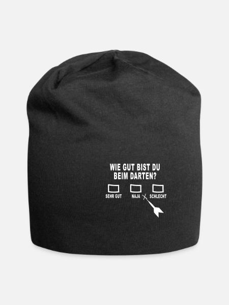 Gut beim Dart spielen? - Jersey-Beanie - Schwarz