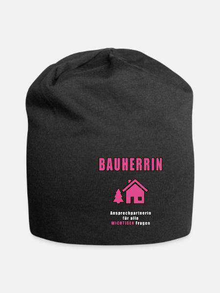 Bauherrin - Jersey-Beanie - Schwarz