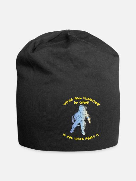 Astronaut Wissenschaft Raumfahrt - Jersey-Beanie - Schwarz