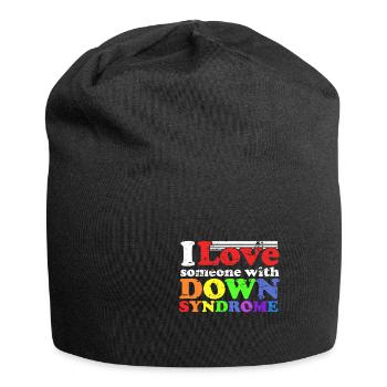 J'aime quelqu'un avec le syndrome de Down - Bonnet en jersey - noir - Devant
