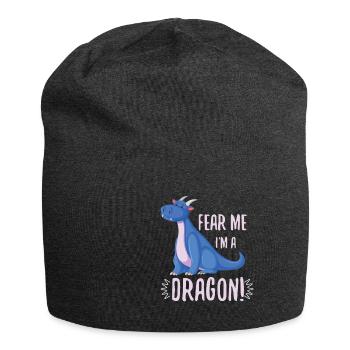 Niedlich befürchten Sie mich, den ich ein Drache-Fantasie-Liebhabergeschenk bin - Jersey-Beanie - Anthrazit - Vorne