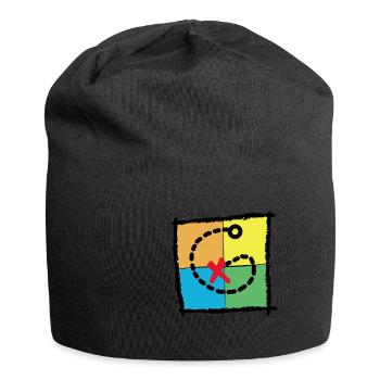 GEOCATCHER Schatzkarte GEOCACHING - Jersey-Beanie - Schwarz - Vorne