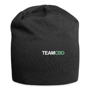 Team CBD | Cannabidiol Öl, CBD Öl - Jersey-Beanie - Schwarz - Vorne
