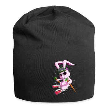 Ski Hase Neige Skihase Häschen Skirulaub Piste - Bonnet en jersey - noir - Devant