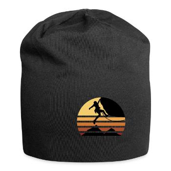 BOULDERING Kletter Sport Extrem Kletterer - Jersey-Beanie - Schwarz - Vorne