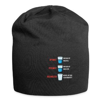 Optimist Pessimist Buchhalter - Jersey-Beanie - Schwarz - Vorne