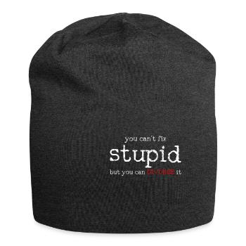 Scheidungsparty - Jersey-Beanie - Anthrazit - Vorne