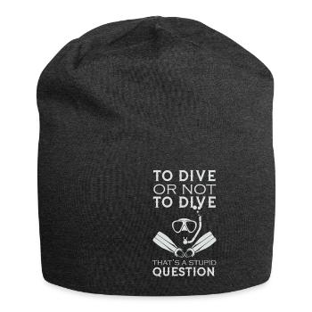 Plongée plongée plongée Dive or Not plongée - Bonnet en jersey - charbon - Devant