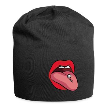 Tongue piercing - Jersey Beanie - black - Front