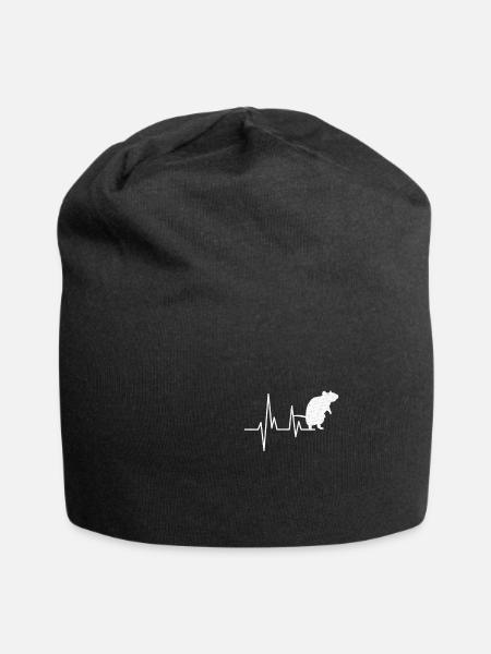 Ratte - Jersey-Beanie - Schwarz