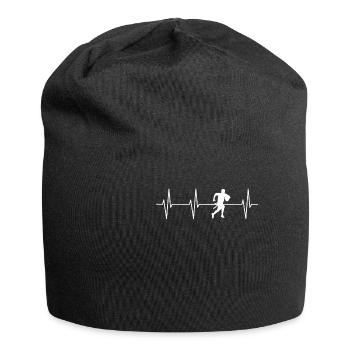 My Heart Beats For Flag Football - Jersey-Beanie - Schwarz - Vorne