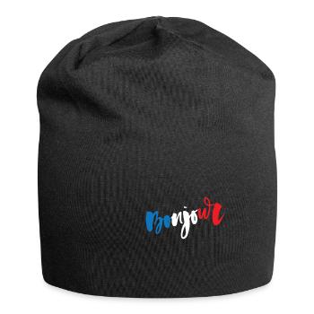 France - Flag - Bonjour - Jersey Beanie - black - Front