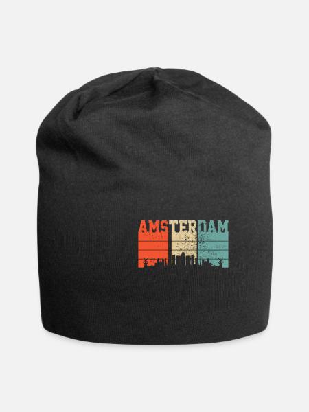 Amsterdam souvenir - Jersey Beanie - black