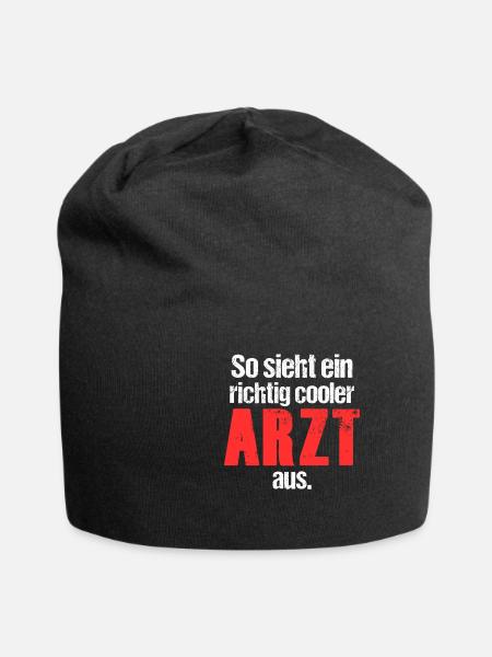 So Sieht EIN richtig Cooler Arzt aus Doktor - Jersey-Beanie - Schwarz