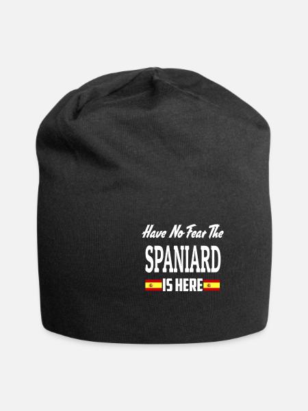 Spanien - Jersey-Beanie - Schwarz