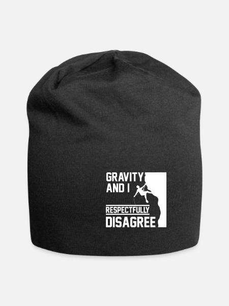 Gravity And I Respectfully Disagree funny rock - Jersey-Beanie - Schwarz