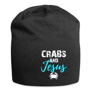 Crabes Et Jésus - Chrisitan - Bonnet en jersey - noir - Devant