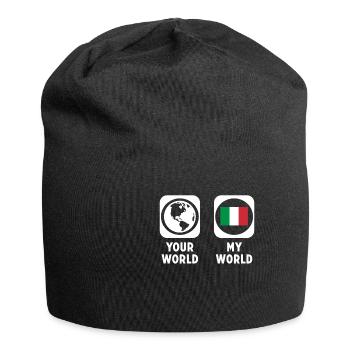 Italien - Jersey-Beanie - Schwarz - Vorne