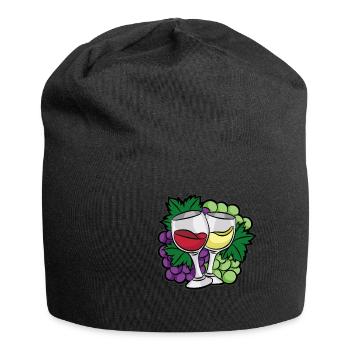 REDWINE AND WHITEWINE GRAPES - Jersey Beanie - black - Front