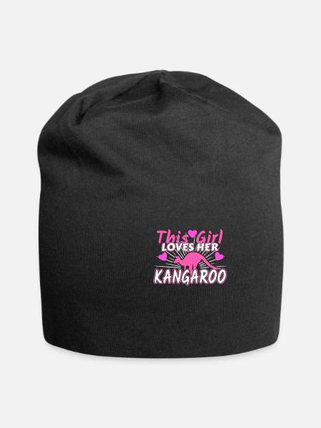 Känguru - Jersey-Beanie - Schwarz