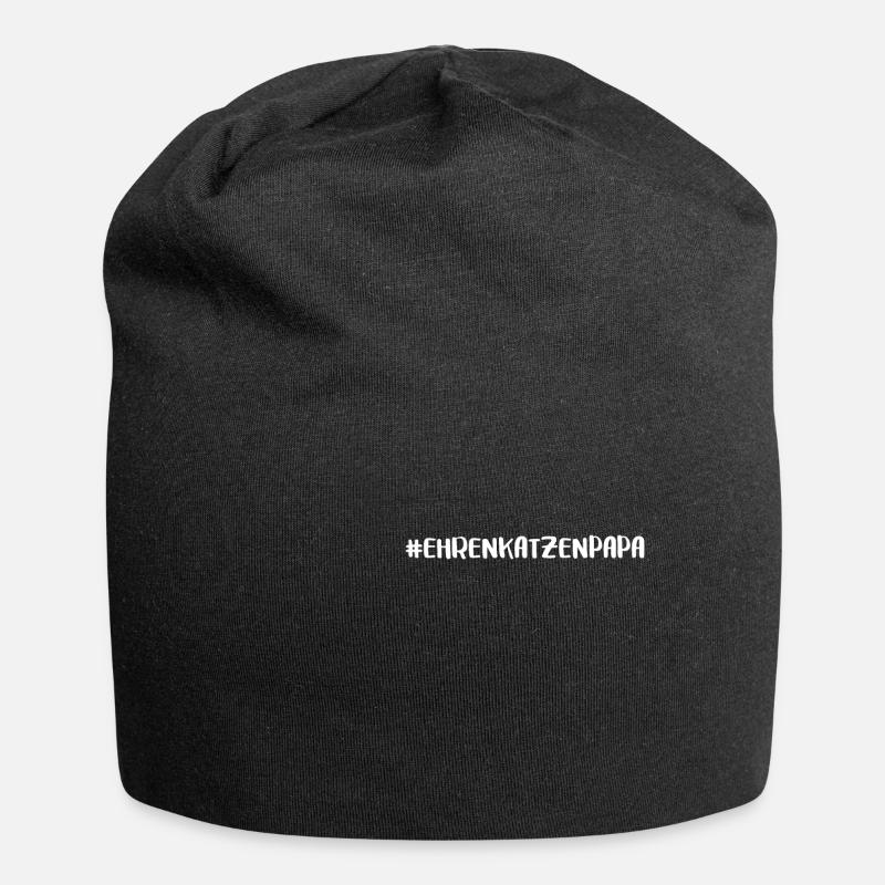 Katzenpapa - Jersey-Beanie - Schwarz