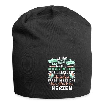 Cadeau de maternelle pour les enfants d'éducateur drôle - Bonnet en jersey - noir - Devant