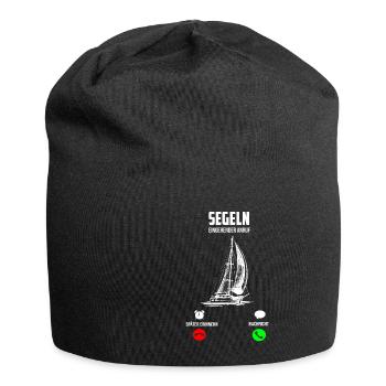 Naviguer | Cadeau marin | La voile de cadeau drôle - Bonnet en jersey - noir - Devant
