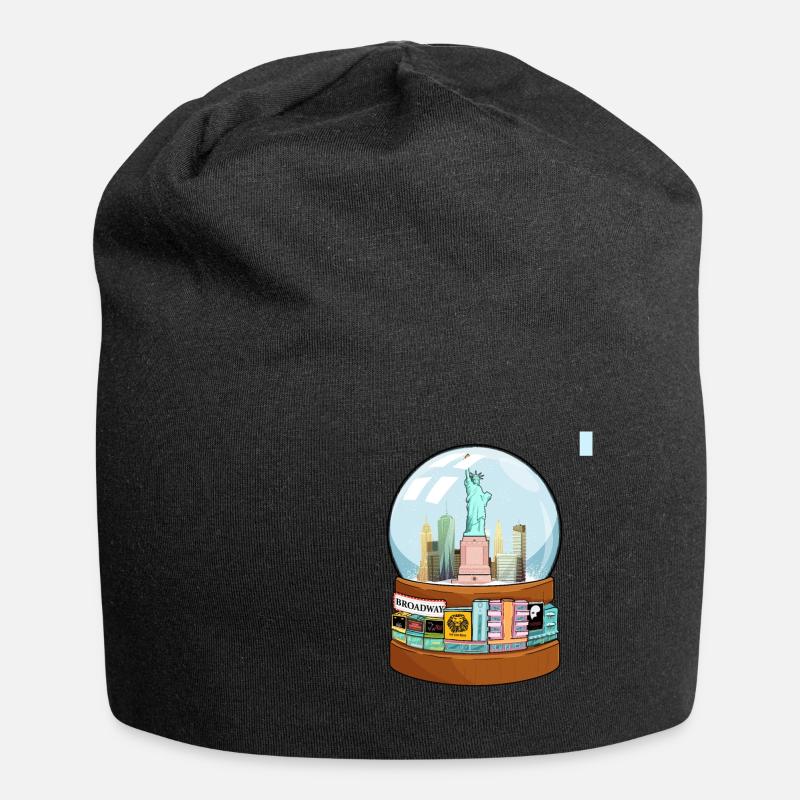 Cadeau drôle de globe de neige de New York Broadway - Bonnet en jersey - noir