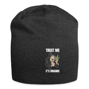 Faites-moi confiance, c'est un cadeau drôle bio - Bonnet en jersey - charbon - Devant
