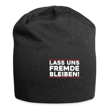 Let's Leave Strangers Misanthropes - Jersey Beanie - black - Front