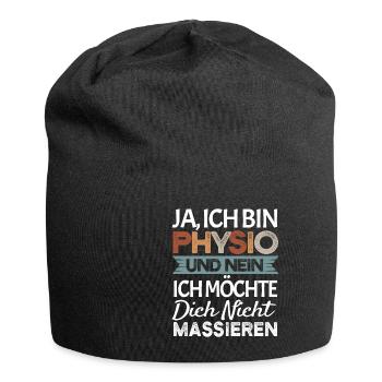 Physiotherapeutin Physio Lustiges Geschenk - Jersey-Beanie - Schwarz - Vorne