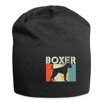 Boxer Hund Retro - Jersey-Beanie - Schwarz - Vorne