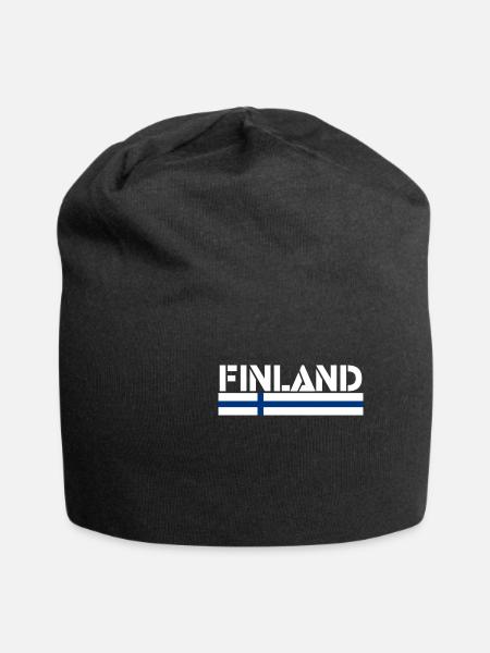 Finlande - Bonnet en jersey - noir