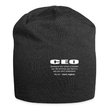 Description du chef de la direction - Bonnet en jersey - charbon - Devant